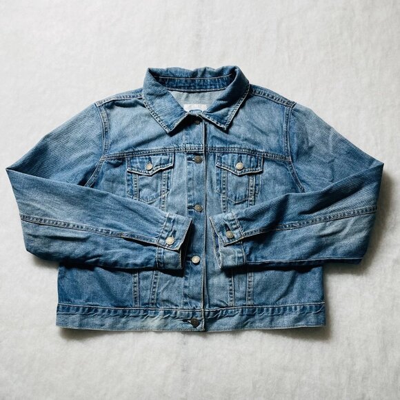 Old Navy Jackets & Blazers - Old Navy Womens Blue Non Stretch Medium Washed Classic Jean Jacket Size X-Large